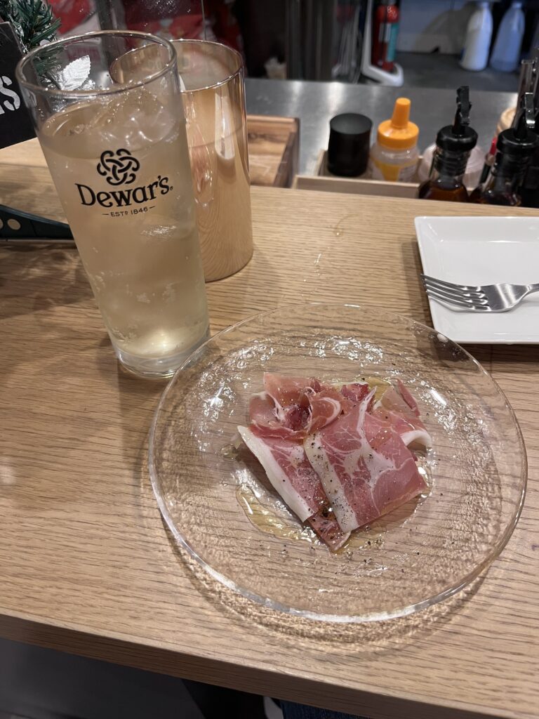 生ハムとハイボール